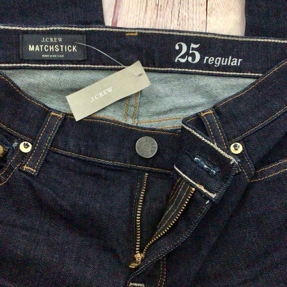 J. Crew Matchstick Skinny Straight Dark Wash Jeans - Size 25 Regul… - Picture 9 of 11